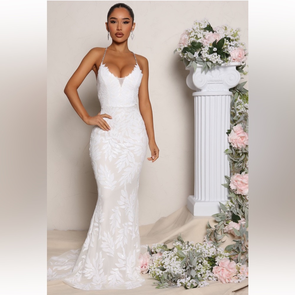 Fashion Nova Steadfast Love sequin gown L